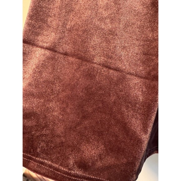 Women's Velvet Top Long Sleeve Button Flowy Casual Wine Red Six XXL - Picture 5 of 9